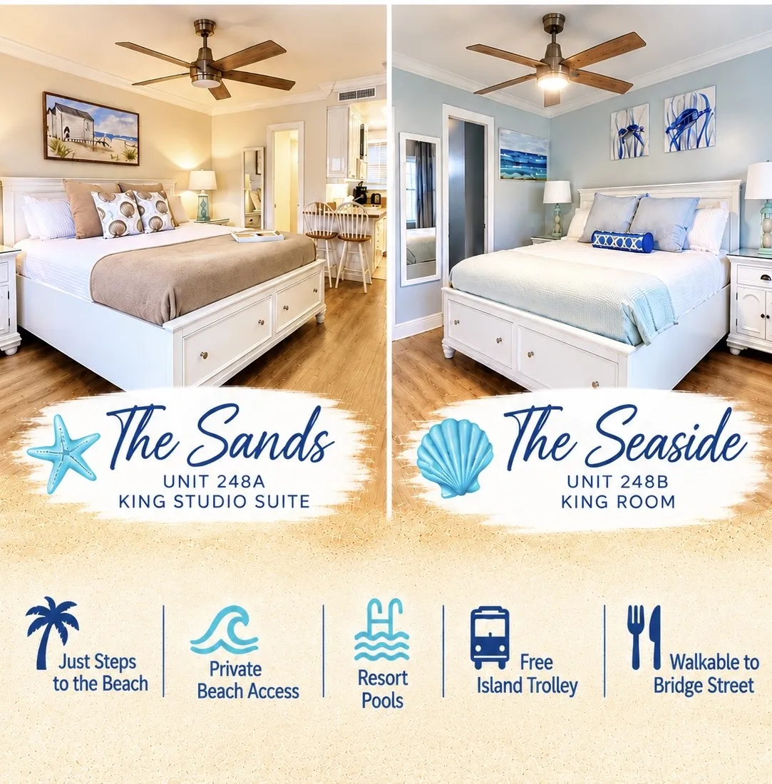 View of both rooms on one image, The Sands and The Seaside 